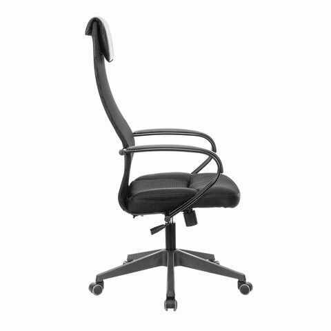 Кресло Brabix Premium Stalker EX-608 PL (ткань-сетка/кожзам, черное) 532090 в Йошкар-Оле - изображение 2