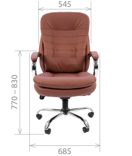 Кресло компьютерное CHAIRMAN 795 экокожа, цвет коричневый в Йошкар-Оле - изображение 1
