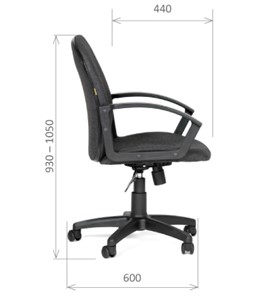 Офисное кресло CHAIRMAN 681 Ткань C-3 черное в Йошкар-Оле - предосмотр 2