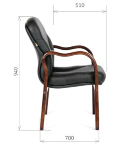 Офисное кресло CHAIRMAN 658 Натуральная кожа черный в Йошкар-Оле - предосмотр 2
