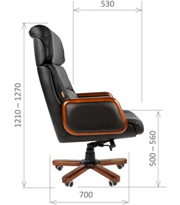 Компьютерное кресло CHAIRMAN 417 кожа черная в Йошкар-Оле - предосмотр 2