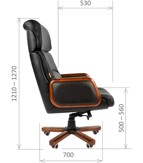 Компьютерное кресло CHAIRMAN 417 кожа черная в Йошкар-Оле - изображение 2