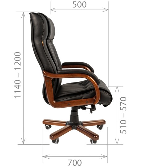 Компьютерное кресло CHAIRMAN 653 кожа черная в Йошкар-Оле - изображение 2