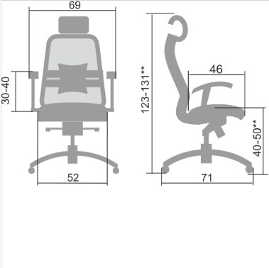 Кресло офисное Samurai S-3.04, серый в Йошкар-Оле - изображение 4