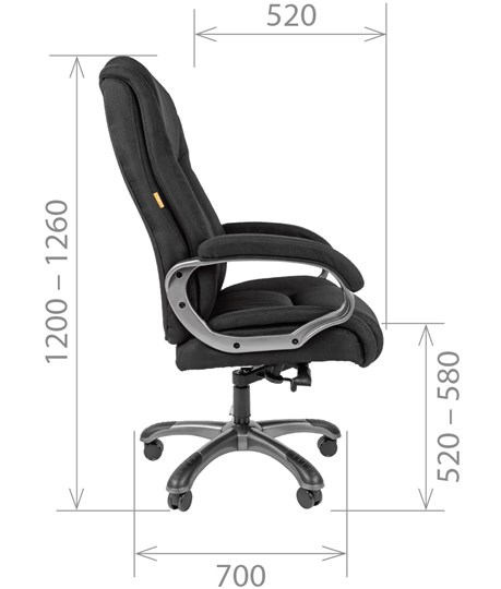 Компьютерное кресло CHAIRMAN 410 Акриловая ткань SX Черный в Йошкар-Оле - изображение 2