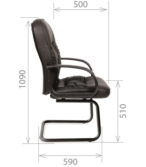 Офисное кресло CHAIRMAN 416V экокожа черная в Йошкар-Оле - изображение 2