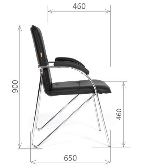 Кресло CHAIRMAN 850 Экокожа Terra 118 черная в Йошкар-Оле - изображение 2