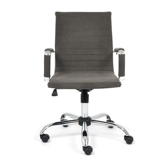 Кресло компьютерное URBAN-LOW флок, серый, арт.14445 в Йошкар-Оле - изображение 1