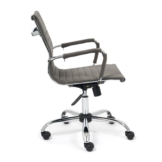 Кресло компьютерное URBAN-LOW флок, серый, арт.14445 в Йошкар-Оле - изображение 2