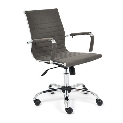 Кресло компьютерное URBAN-LOW флок, серый, арт.14445 в Йошкар-Оле - изображение