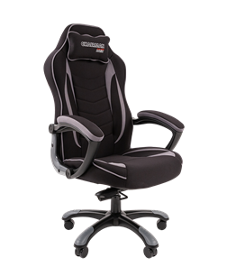 Кресло игровое CHAIRMAN GAME 28 Полиэстер комбинированная ткань серый/черный в Йошкар-Оле