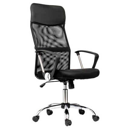 Офисное кресло BRABIX "Flash MG-302", с подлокотниками, хром, черное, 530867 в Йошкар-Оле - изображение