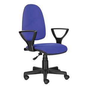Кресло офисное Brabix Prestige Ergo MG-311 (регулируемая эргономичная спинка, ткань, черно-синее) 531876 в Йошкар-Оле