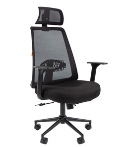 Офисное кресло CHAIRMAN 535 BLACK Сетчатый акрил черный / Полиэстер черный в Йошкар-Оле