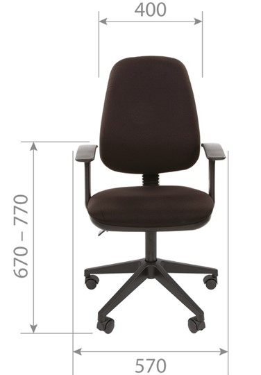 Кресло компьютерное CHAIRMAN 661 Ткань стандарт 15-21 черная в Йошкар-Оле - изображение 3