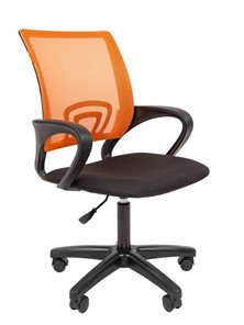 Кресло компьютерное CHAIRMAN 696 black LT, оранжевый в Йошкар-Оле
