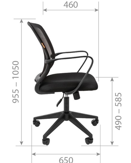 Офисное кресло CHAIRMAN 698 black TW, ткань, цвет серый в Йошкар-Оле - изображение 2