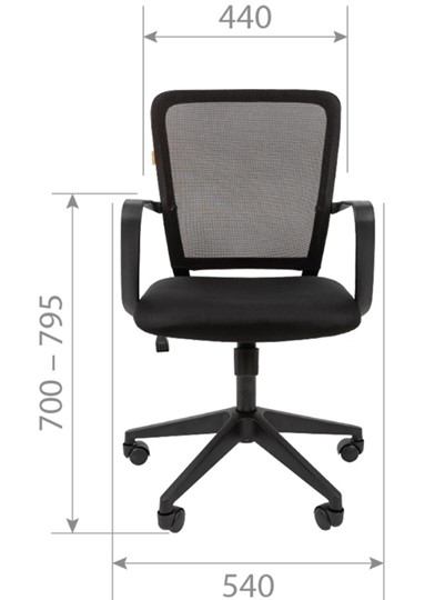 Офисное кресло CHAIRMAN 698 black TW, ткань, цвет серый в Йошкар-Оле - изображение 1