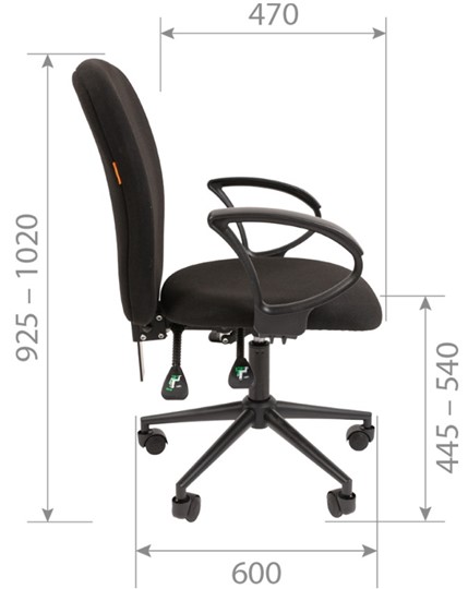 Офисное кресло CHAIRMAN 9801 BLACK, серое в Йошкар-Оле - изображение 2