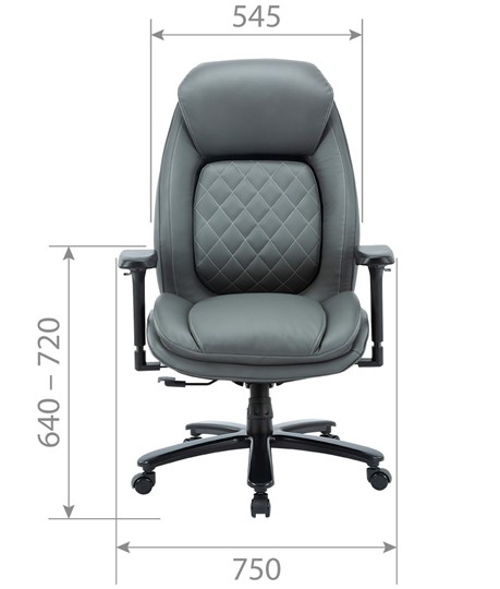Офисное кресло CHAIRMAN CH403, серый, эко кожа в Йошкар-Оле - изображение 3