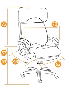 Офисное кресло DUKE флок/ткань, серый/серый, 29/TW-12 арт.14039 в Йошкар-Оле - предосмотр 27