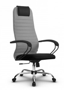 Кресло офисное SU-BK130-10 CH серый/черный в Йошкар-Оле