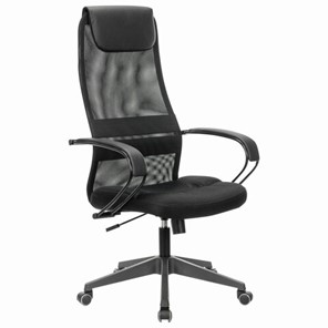 Кресло Brabix Premium Stalker EX-608 PL (ткань-сетка/кожзам, черное) 532090 в Йошкар-Оле - предосмотр