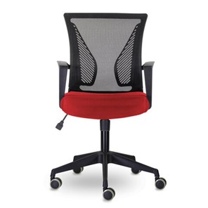 Офисное кресло Brabix Wings MG-309 (пластик черный, сетка, черное/красное) 532014 в Йошкар-Оле