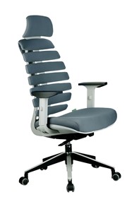 Кресло компьютерное Riva Chair SHARK (Серый/серый) в Йошкар-Оле