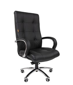 Офисное кресло CHAIRMAN 424 Кожа черная в Йошкар-Оле