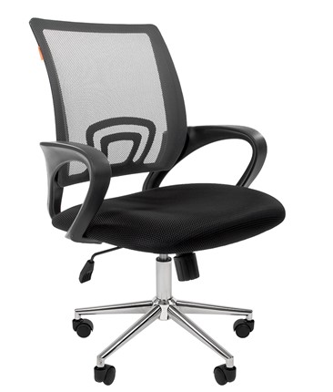Кресло CHAIRMAN 696 CHROME Сетка TW-04 (серый) в Йошкар-Оле - изображение