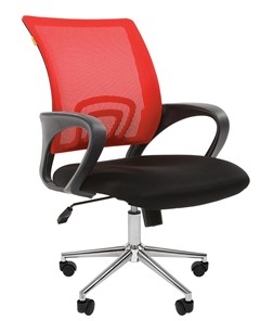 Компьютерное кресло CHAIRMAN 696 CHROME Сетка TW-69 (красный) в Йошкар-Оле