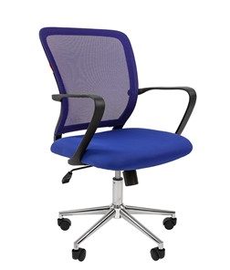 Кресло офисное CHAIRMAN 698 CHROME new Сетка TW-05 (синий) в Йошкар-Оле