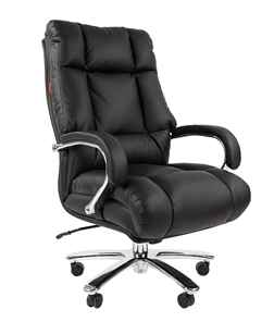 Офисное кресло CHAIRMAN 405 черное нат.кожа/экокожа в Йошкар-Оле
