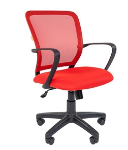 Кресло CHAIRMAN 698 black TW-69, ткань, цвет красный в Йошкар-Оле - предосмотр
