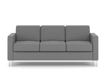 Прямой диван Актив трехместный, серый в Йошкар-Оле