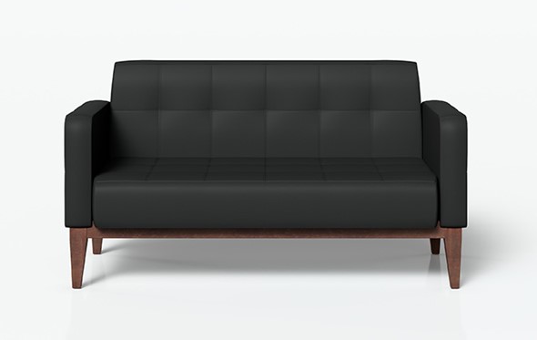 Офисный диван 2-местный Норд, черный 137 в Йошкар-Оле - изображение