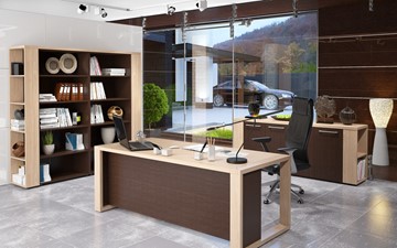 Кабинет руководителя ALTO с высоким шкафом для одежды, низким для документов и журнальным столиком в Йошкар-Оле - предосмотр 3