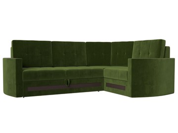 Угловой раскладной диван Белла, Зеленый (Микровельвет) в Йошкар-Оле