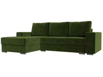 Угловой раскладной диван Дрезден, Зеленый (микровельвет) НПБ в Йошкар-Оле