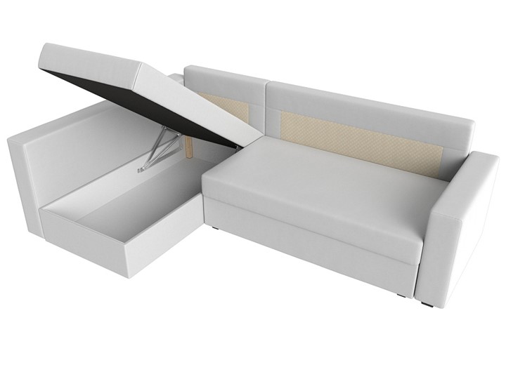 Угловой раскладной диван Мансберг, Белый (Экокожа) в Йошкар-Оле - изображение 3