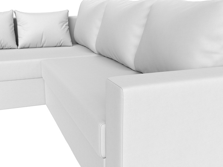 Угловой раскладной диван Мансберг, Белый (Экокожа) в Йошкар-Оле - изображение 4
