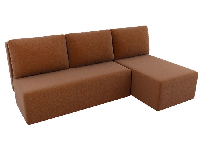 Угловой диван с оттоманкой Поло, Коричневый (рогожка) в Йошкар-Оле - изображение 3