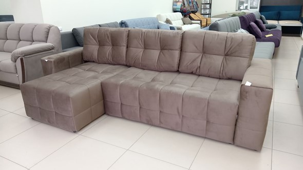 Угловой диван с оттоманкой Реал ДУ Graund 03 велюр в Йошкар-Оле - изображение