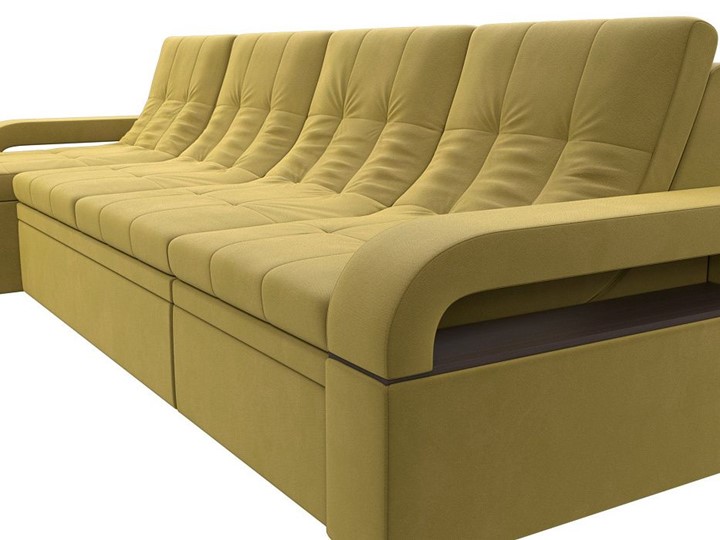 Угловой раскладной диван Лига-035 Лонг, Желтый (Микровельвет) в Йошкар-Оле - изображение 4