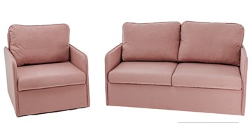 Набор мебели Амира розовый диван + кресло в Йошкар-Оле
