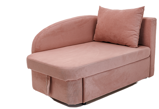 Диван-кровать правая Тедди розовый в Йошкар-Оле - изображение