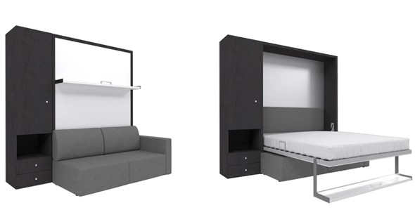 Диван Кровать-трансформер Smart (ШЛ+КД 1400), шкаф левый, правый подлокотник в Йошкар-Оле - изображение