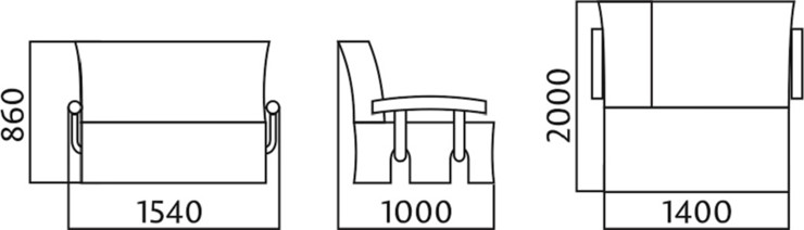 Диван прямой Аккордеон с боковинами, спальное место 1400 в Йошкар-Оле - изображение 4