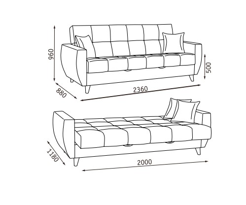Прямой диван Бетти  2 БД в Йошкар-Оле - изображение 22